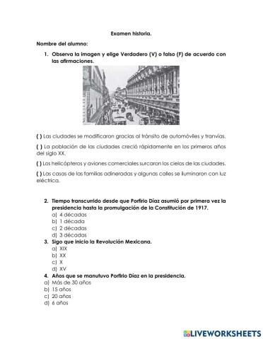 Examen historia