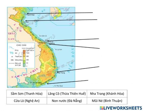 Một số bãi biển ở miền Trung