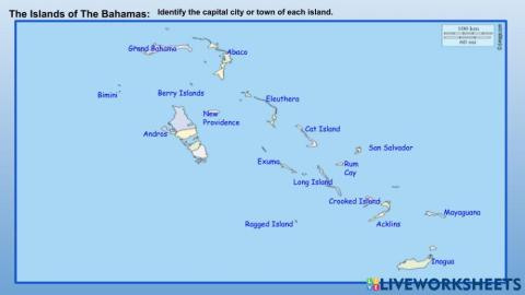 Capital Cities and Towns of The Bahamas