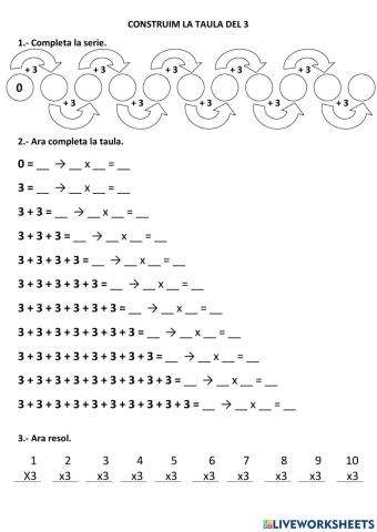 Taula del 3
