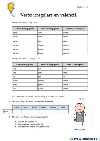 Verbs irregulars