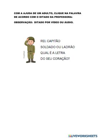 Ditado parlenda rei, capitão