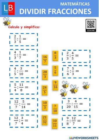 División de fracciones