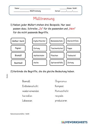 Mülltrennung - LK