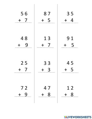 Addition with regrouping