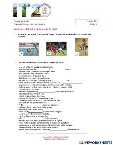 Comprensione orale: football