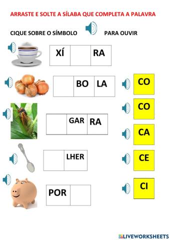 Palavras com letra c