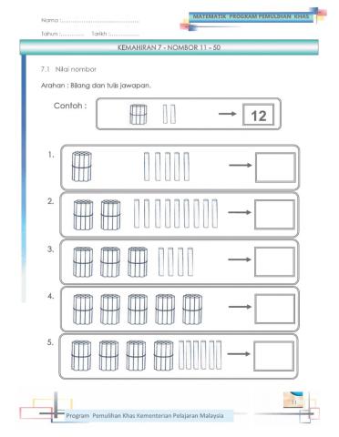 Matematik ( Mengenal nombor )