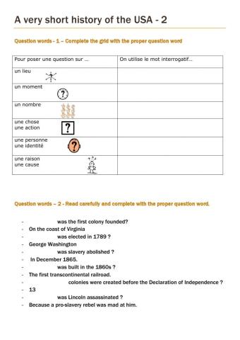 A very short american history- 2 (adapté Enjoy English 4eme)ed.didier