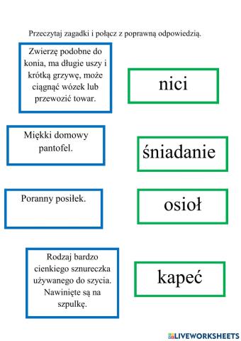 Zagadki ze spółgłoskami miękkimi