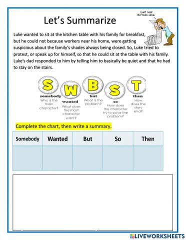 Summary Worksheet