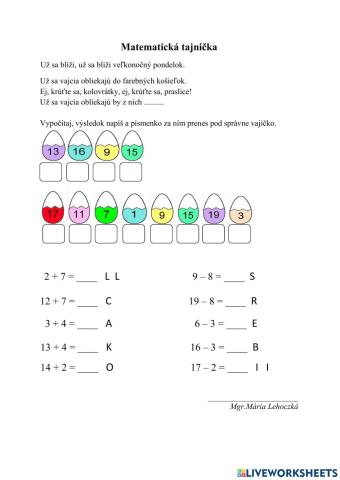 Matematická tajnička