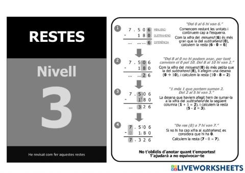 Restes nivell 5 - 3r nivell - Tutorial