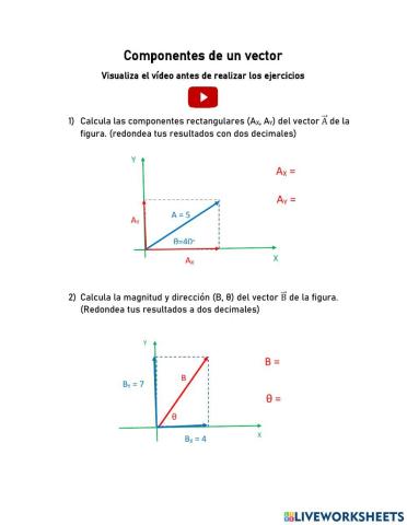 Componentes de un vector