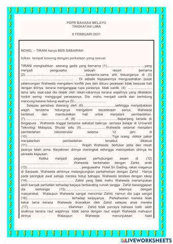 TIRANI - Latihan Novel