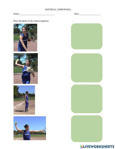 Overhand Softball Throw Sequence