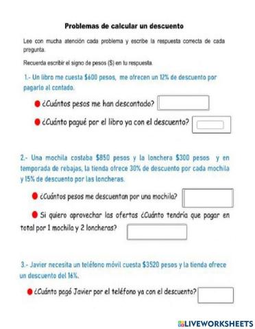 Calcular un descuento