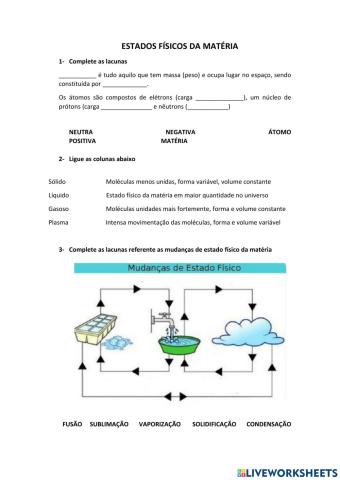 Estados Físicos da Matéria