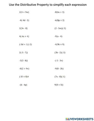 7.1 Distributive Property