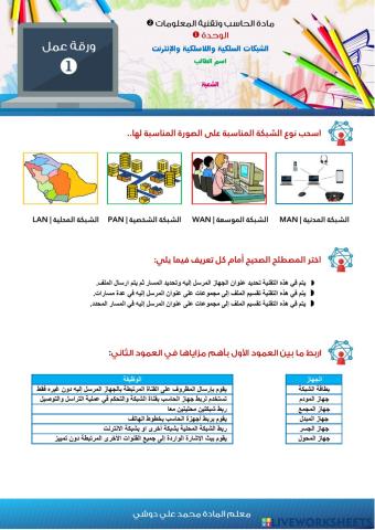 الشبكات السلكية واللاسلكية والإنترنت