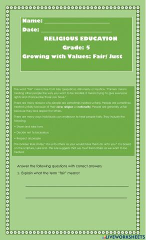 Growing with values