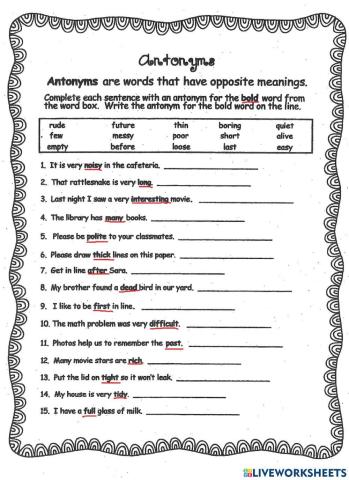 Antonyms