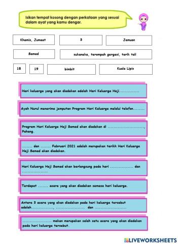 Mendengar dan Menyatakan maklumat