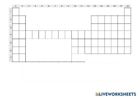 Completa la Tabla periódica