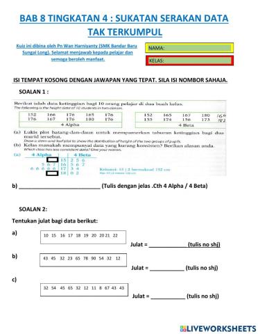 BAB 8 MATE TING 4 SUKATAN SERAKAN DATA