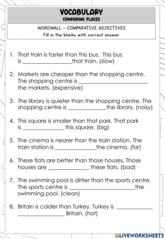 Unit 1: Town and cities