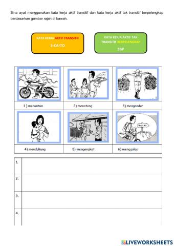 Kata Kerja Aktif Transitif dan Kata Kerja Aktif Tak Transitif