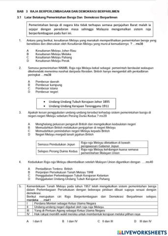 3.1  Latar Belakang Pemerintahan Beraja dan Demokrasi Berparlimen