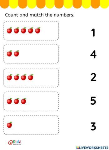 Count and match the numbers