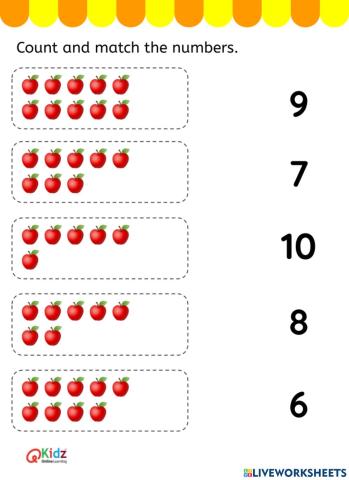 Count and match the numbers