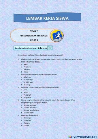 Tema 7Perkembangan dan teknologi