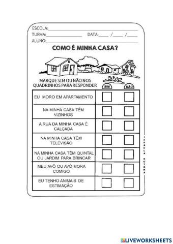 Como é minha casa?