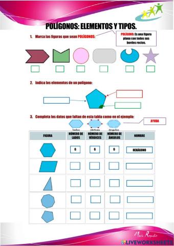 Polígonos: Elementos y tipos