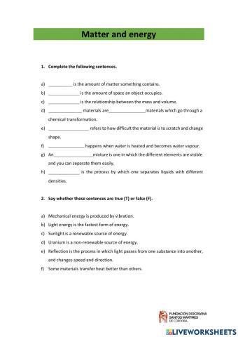 LiveWorksheet unit 5