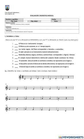 Evaluación  diagnostica