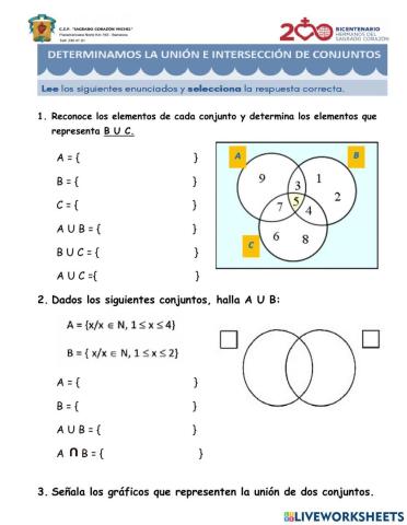 Unión e intersección