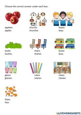 Plurals: Using s or es