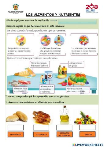 Alimentos y nutrientes