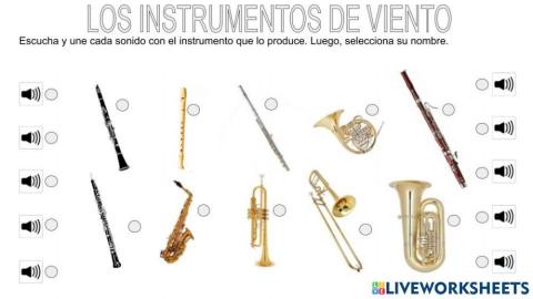 Los instrumentos de viento