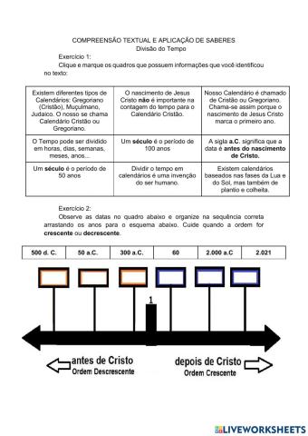 Divisão do Tempo: História