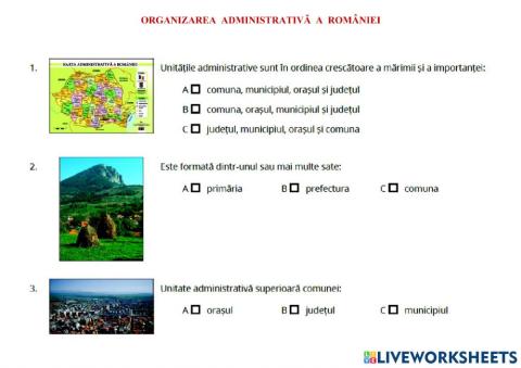 Organizarea administrativă a României