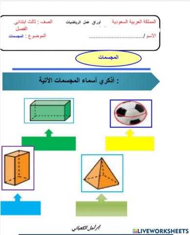 المجسمات