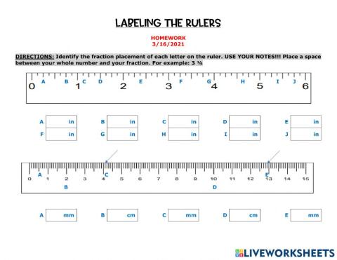 Labeling Rulers
