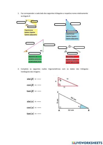 Razões trigonométricas