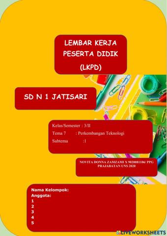 Lkpd kelas 3 T7 S1 BP1 BAG 1