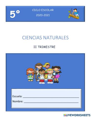 Evaluación segundo trimestre 5° Ciencias Naturales